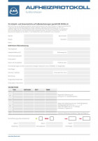 KAN-therm Protokoll Funktionsheizen Flächenheizung, KAN-therm Druckprobenprotokoll ultraPRESS