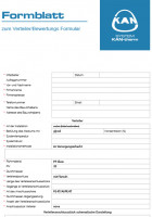 Formblatt zum Verteiler/Bewertungs Formular