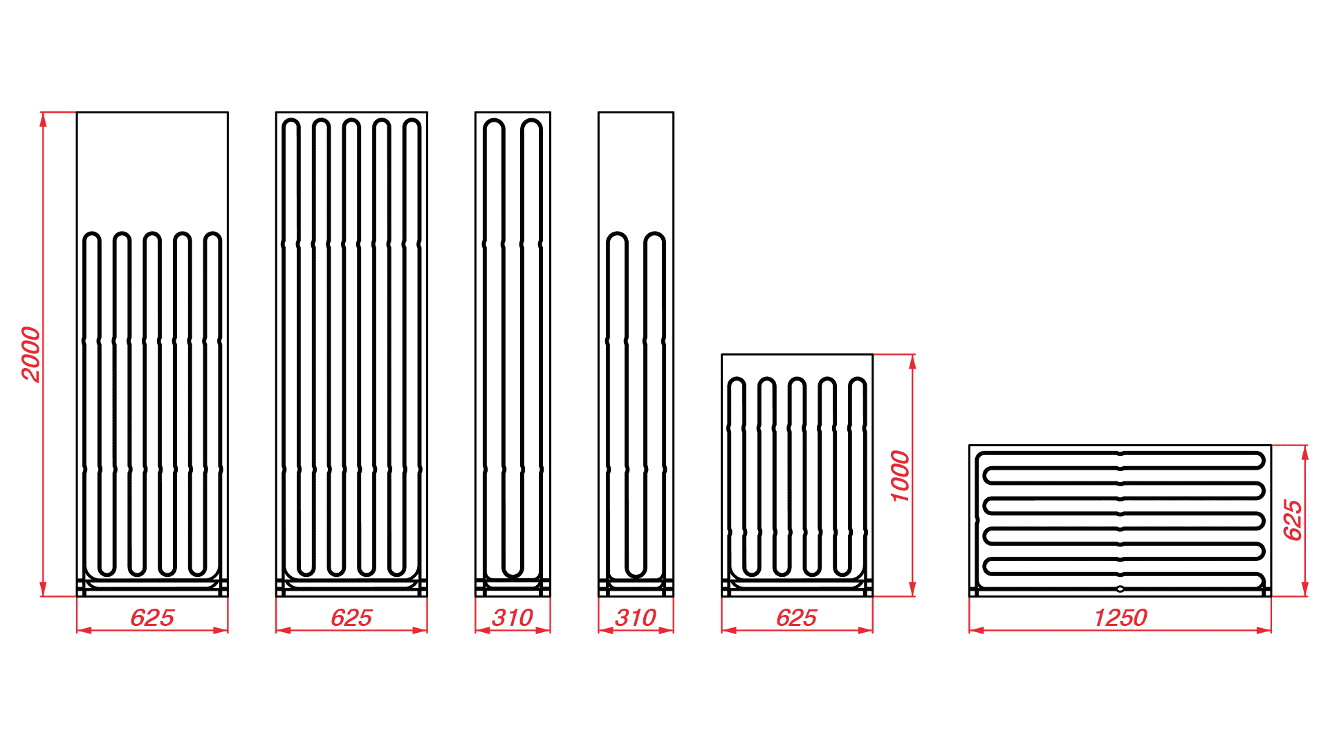 KAN-therm – WALL-System - Technische Zeichnung der Platte